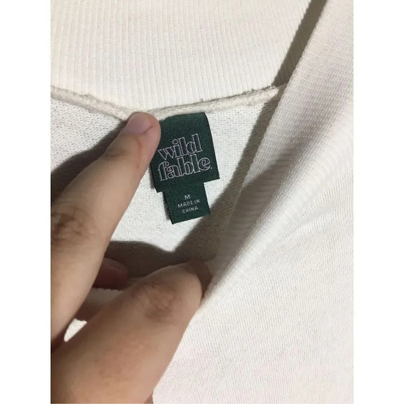 Womens NWT Wild Fable Dress Mock Neck Long Sleeve Tan White Ombré Neutral - Picture 5 of 6